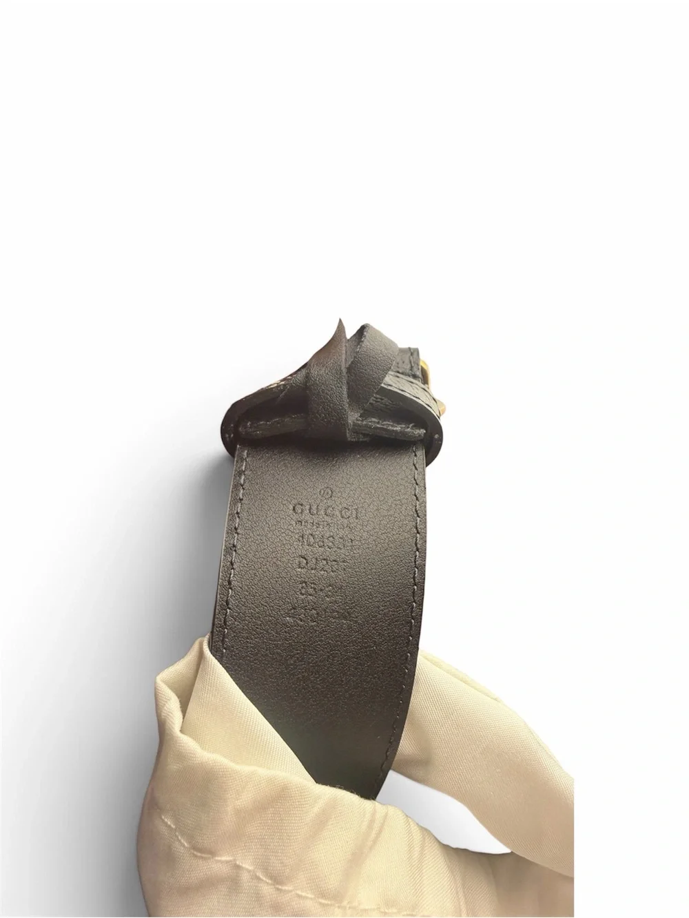 Gucci Black Leather Belt with Gold Double G Buckle